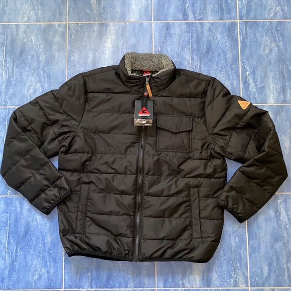 Gerry Bearwood Barn Chore Coat Full Zip Quilted Black Jacket Size XL XXL New - Picture 11 of 11